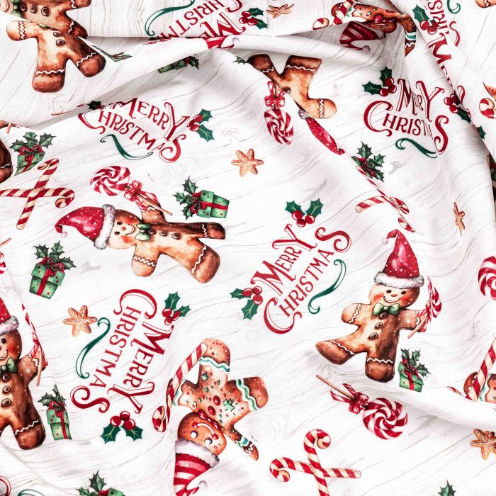 Скатерть Ardesto Christmas Gingerbread 140х180см, 100% полиэстер, красный