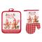 Набор прихваток для кухни Ardesto Christmas Gingerbread 18х20см, 18х30см, 100% полиэстер (верх), 100% хлопок (низ), красный