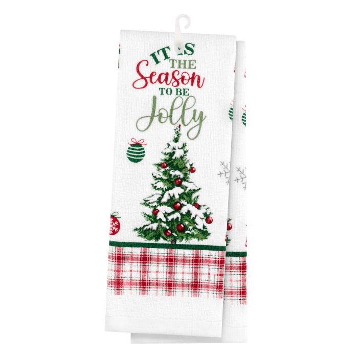 Набор полотенечек для кухни Ardesto Christmas Tree 38х63см, 2шт, 100% хлопок, зеленый