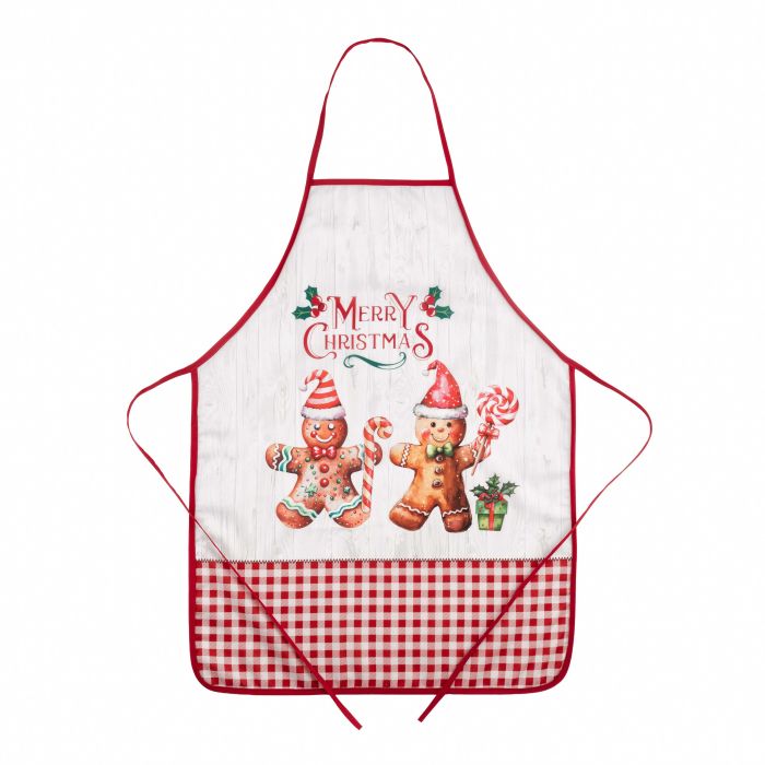 Фартук Ardesto Christmas Gingerbread 60х80см, 100% полиэстер, красный