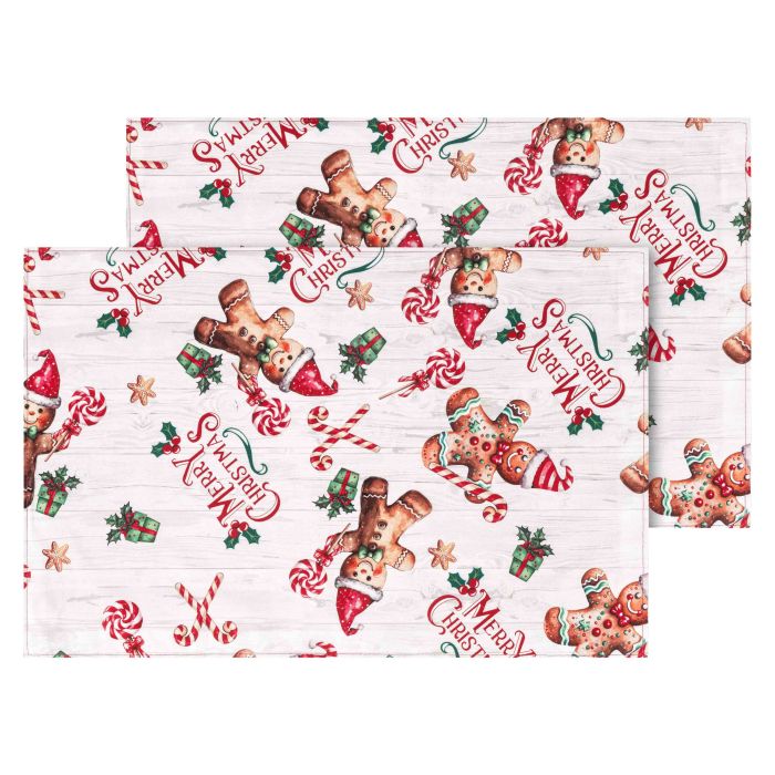 Набор салфеток серв. Ardesto Christmas Gingerbread 30х45см, 2шт, 100% полиэстер, красный