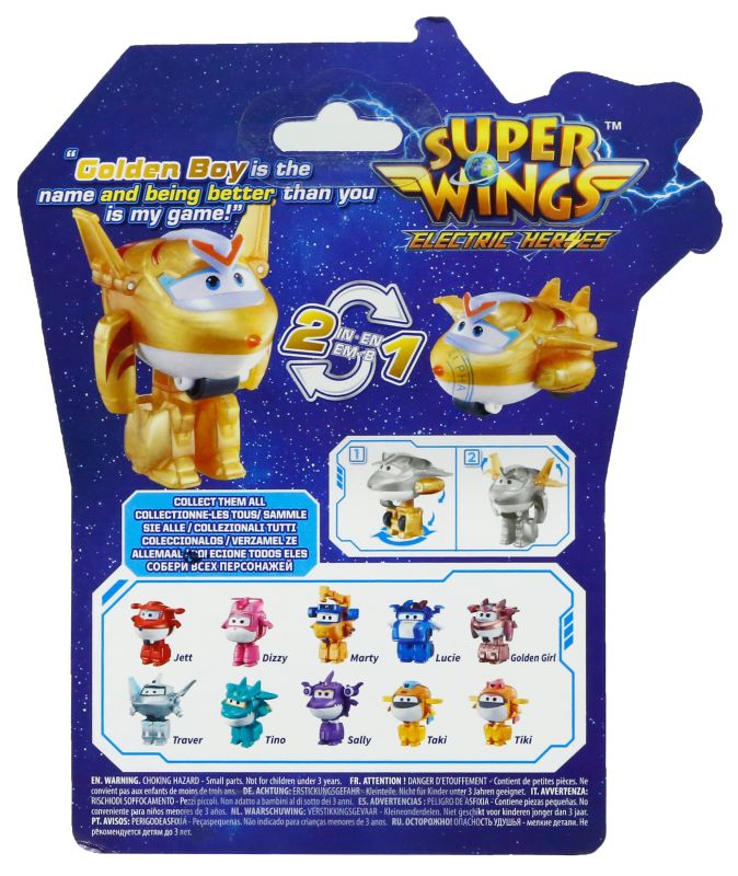 Игровая фигурка-трансформер Super Wings Transform-a-Bots Золотой Мальчик (Golden Boy)