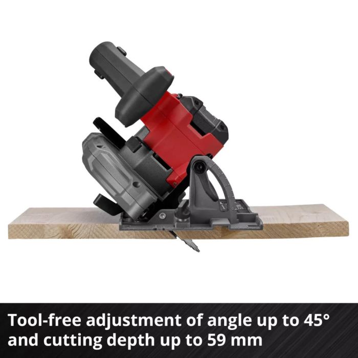 Пила дискова акумуляторна Einhell TP-CS 18/165 Li BL-Solo безщіткова 18В 5000об/хв 165х20мм 2.95кг без АКБ та ЗП