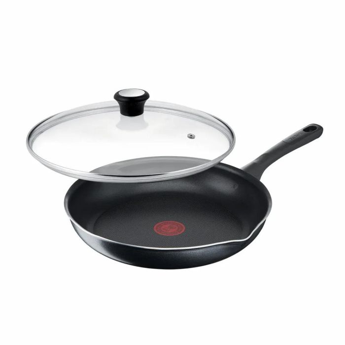 Сковорода с крышкой Tefal Day by Day, 20см, с крышкой, алюминий, бакелит, стекло, черный