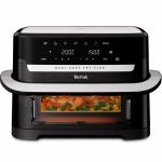 Мультипечь Tefal Dual Easy Fry Flex, 2700Вт, чаша-5.5+3.5л, сенсорное управл., 2 чаши, гриль, пластик, черный