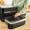 Мультипечь Tefal Dual Easy Fry Flex, 2700Вт, чаша-5.5+3.5л, сенсорное управл., 2 чаши, гриль, пластик, черный
