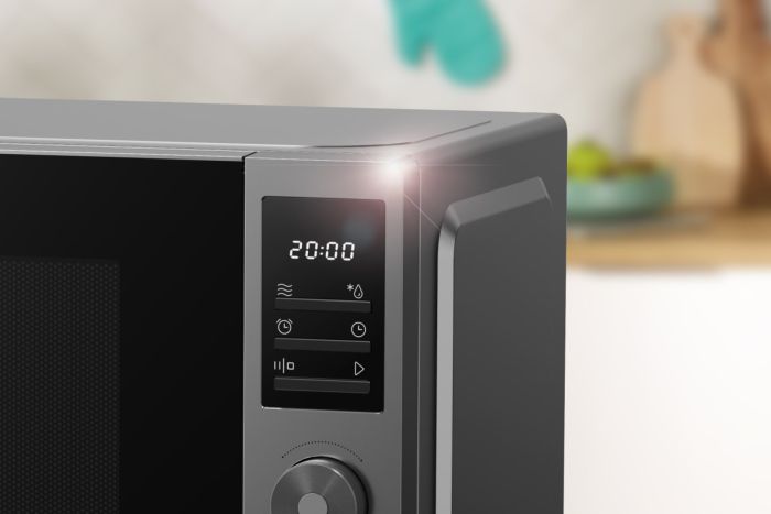 Мікрохвильова піч Gorenje, 20л, електр. керув., 700Вт, дисплей, нерж