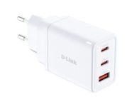 Зарядний пристрій мережевий   65Вт GaN 2хUSB-С, 1xUSB-A, білий D-Link DCP-651