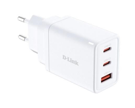 Зарядное устройство сетевое   65Вт GaN 2хUSB-С, 1xUSB-A, белый D-Link DCP-651