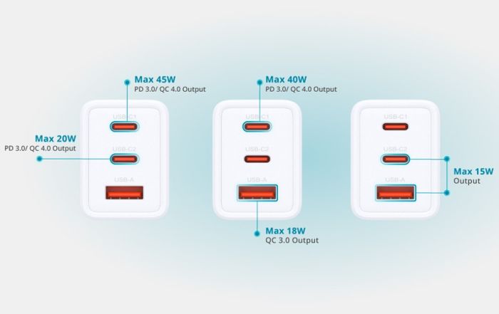 Зарядное устройство сетевое   65Вт GaN 2хUSB-С, 1xUSB-A, белый D-Link DCP-651