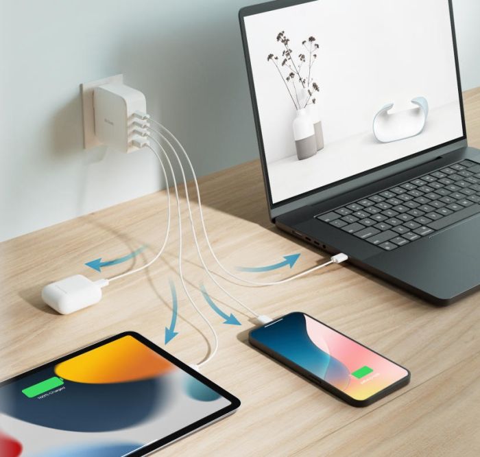 Зарядное устройство сетевое   140Вт GaN 3хUSB-С, 1xUSB-A, белый D-Link DCF-141