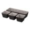 Набор контейнеров ARDESTO Prestigio 4 предмета, 38.5x13.5x9cm/12x12x8.5см, фетр, серый