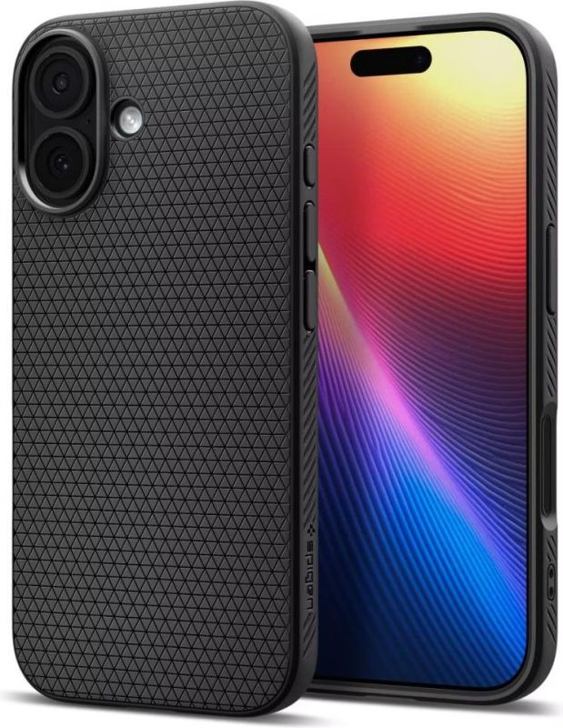 Чехол Spigen для iPhone 17, Liquid Air, Matte Black
