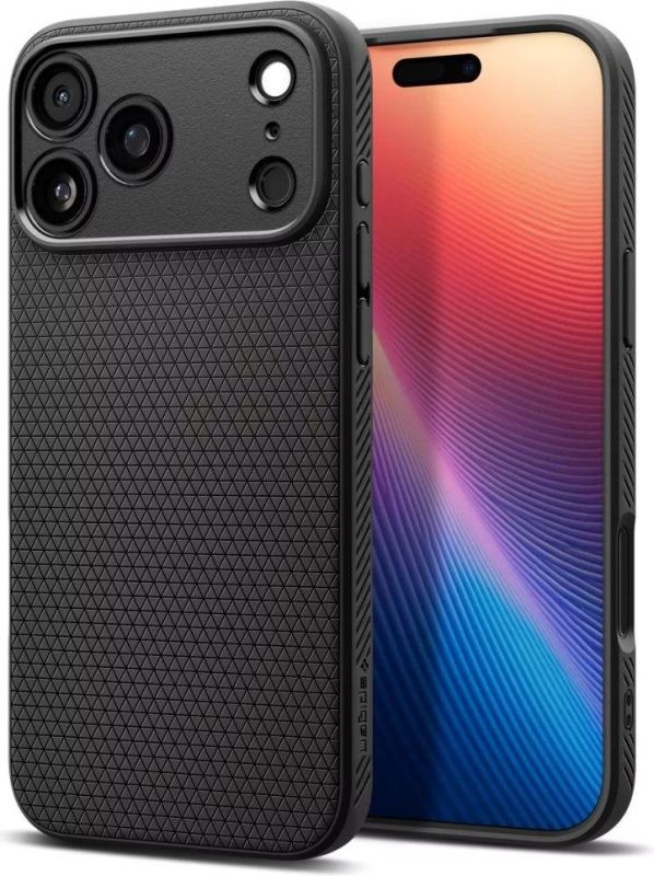 Чохол Spigen для iPhone 17 Pro, Liquid Air, Matte Black