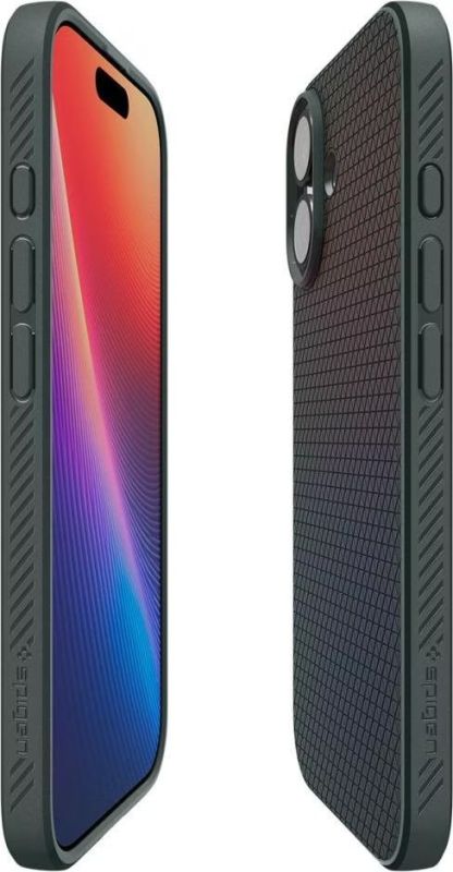 Чехол Spigen для iPhone 17, Liquid Air, Abyss Green