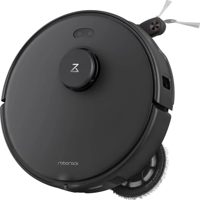 Робот-пилосос Roborock Qrevo Edge 5V1, h=9.8см, вологе прибирання, конт пил -0.32л, автон. робота до 180хв, Wi-Fi, станція самоочищ., чорний