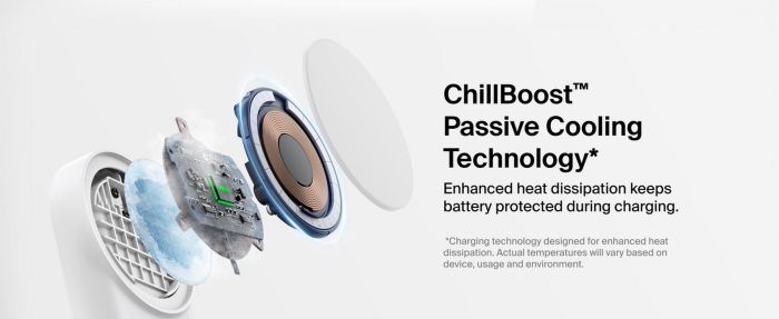 Беспроводное зарядное устройство Belkin UltraCharge 2-in-1 Foldable Magnetic Charging 25Вт, белый
