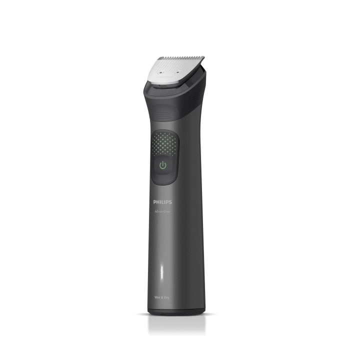 Тример Philips Series 9000, для обличчя, голови, тіла, акум., насадок-15, OneBlade в компл., сталь, сірий
