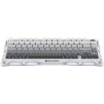 Клавиатура механическая GravaStar Mercury K1 80keys, GravaStar x Kailh Cheery Pink, EN/UKR, BT/WL/USB, білий