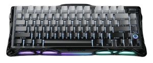 Клавиатура механическая GravaStar Mercury K1 80keys, GravaStar x Kailh Cheery Pink, EN/UKR, BT/WL/USB, чорний
