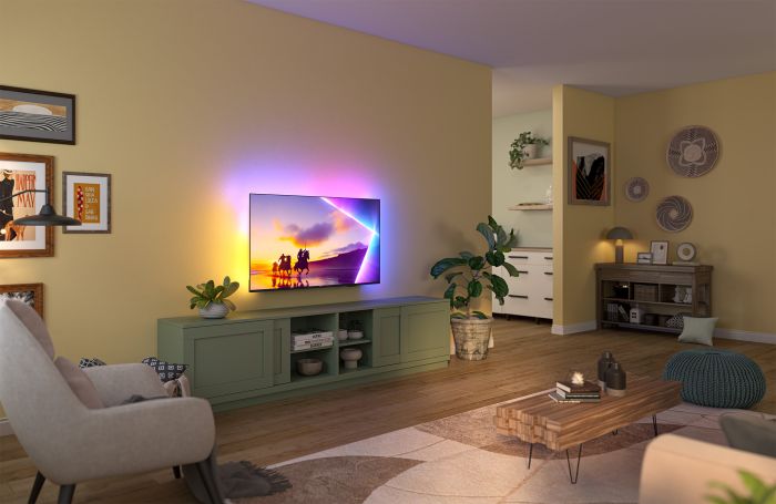 Телевізор 75" Philips QLED 4K 60Hz Smart Titan OS Black Ambilight