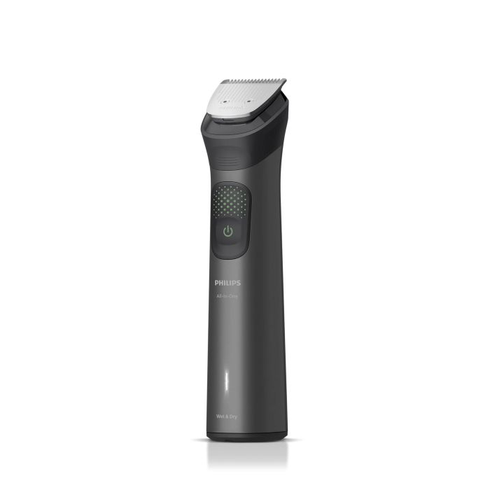 Тример Philips Series 9000, для обличчя, голови, тіла, акум., насадок-19, OneBlade в компл., сталь, сірий
