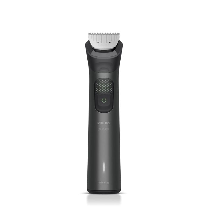 Тример Philips Series 9000, для обличчя, голови, тіла, акум., насадок-19, OneBlade в компл., сталь, сірий