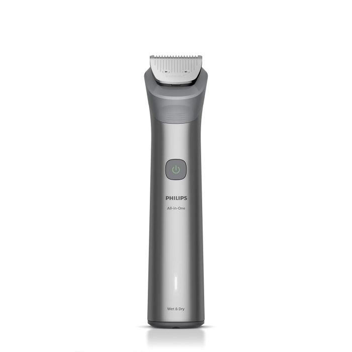 Тример Philips Series 5000, для бороди, голови та тіла, насадок-10, сталь, сірий