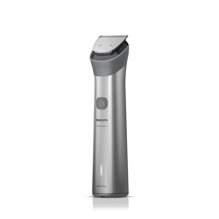 Тример Philips Series 5000, для бороди, голови та тіла, насадок-10, сталь, сірий