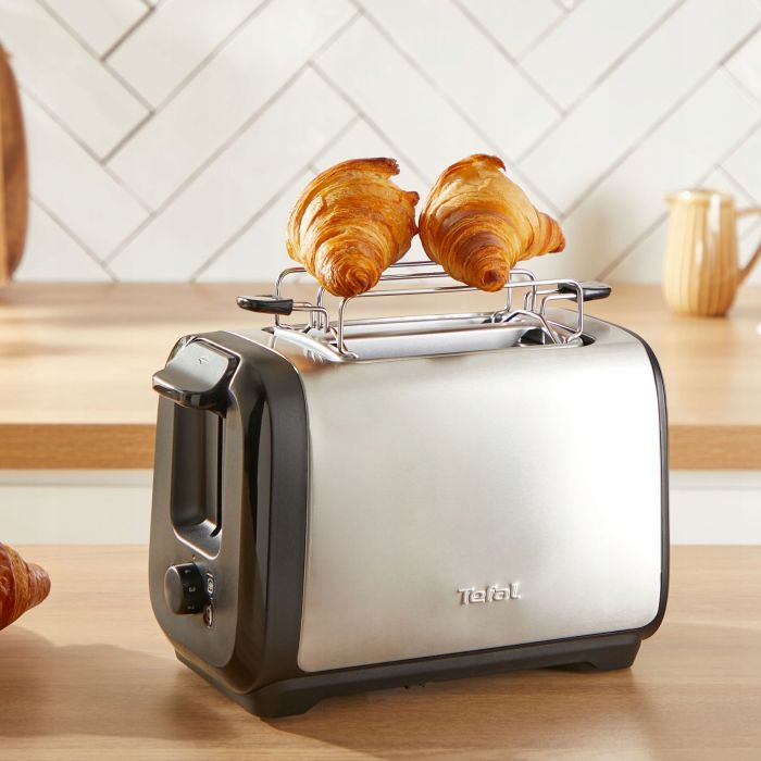 Тостер Tefal Subito 850Вт, разморозка, нерж. сталь, черный