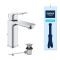 Смеситель для раковины Grohe QuickFix Dice M-размера, дл. излива - 116мм, неповоротный, 1 рычаг, хром