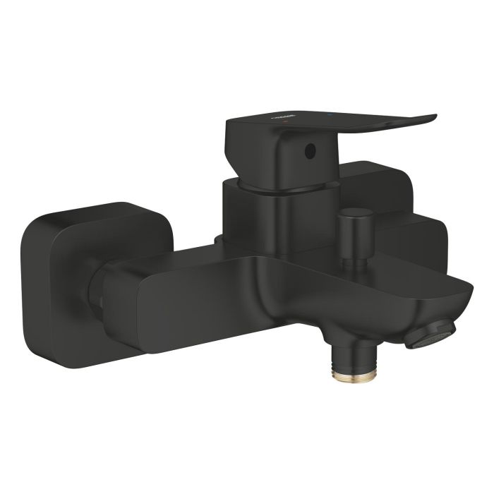 Смеситель для ванны Grohe QuickFix Dice Black, дл. излива – 167мм, неповоротный, 1 рычаг, черный матовый