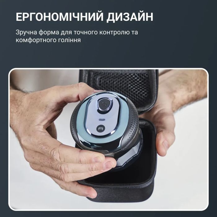 Бритва електр. для головы Remington роторная Gentle Bald, бритв.головок-5, Li-Ion, сух.+влажн., черно-синий