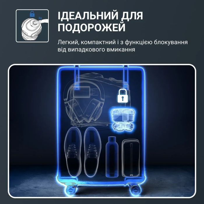 Бритва електр. для головы Remington роторная Gentle Bald, бритв.головок-5, Li-Ion, сух.+влажн., черно-синий