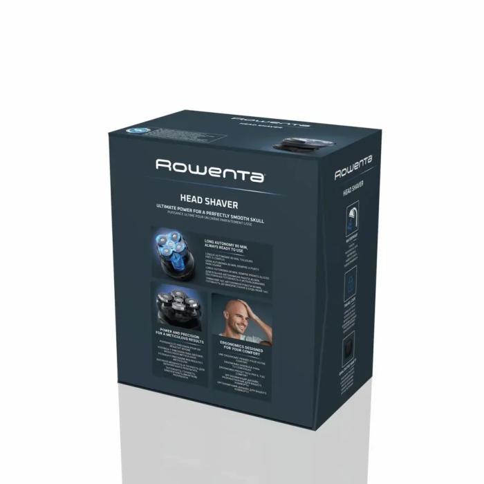 Бритва електр. для головы Remington роторная Gentle Bald, бритв.головок-5, Li-Ion, сух.+влажн., черно-синий