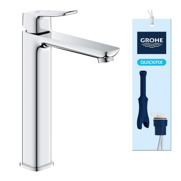 Смеситель для раковины Grohe QuickFix Dice XL-размера, дл. излива - 161мм, неповоротный, 1 рычаг, хром