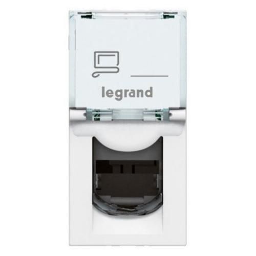 Розетка Legrand Mosaic, CAT 5e, RJ45, UTP, информационная, 1 модуль, белый