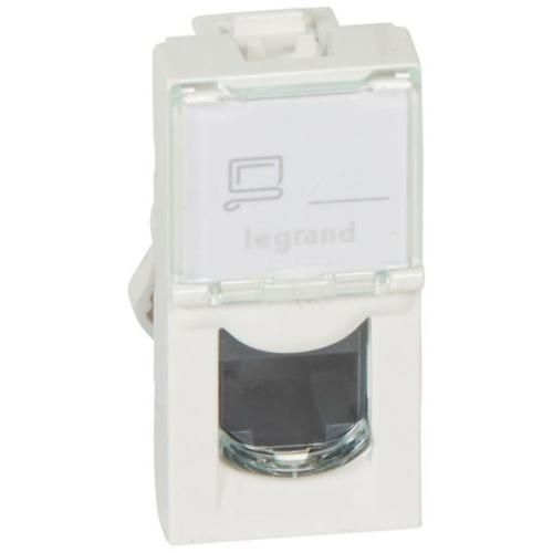 Розетка Legrand Mosaic, CAT 5e, RJ45, UTP, информационная, 1 модуль, белый