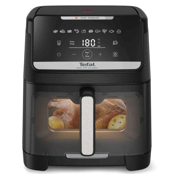Мультипечь Tefal Easy Fry Silence XXL, 1800Вт, чаша-7л, сенсорное управл., пластик, черный