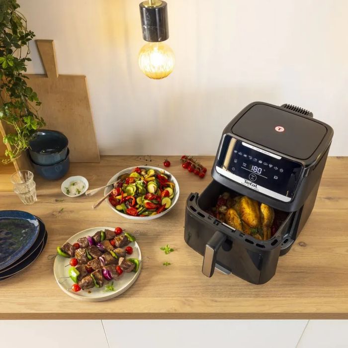 Мультипечь Tefal Easy Fry Silence XXL, 1800Вт, чаша-7л, сенсорное управл., пластик, черный
