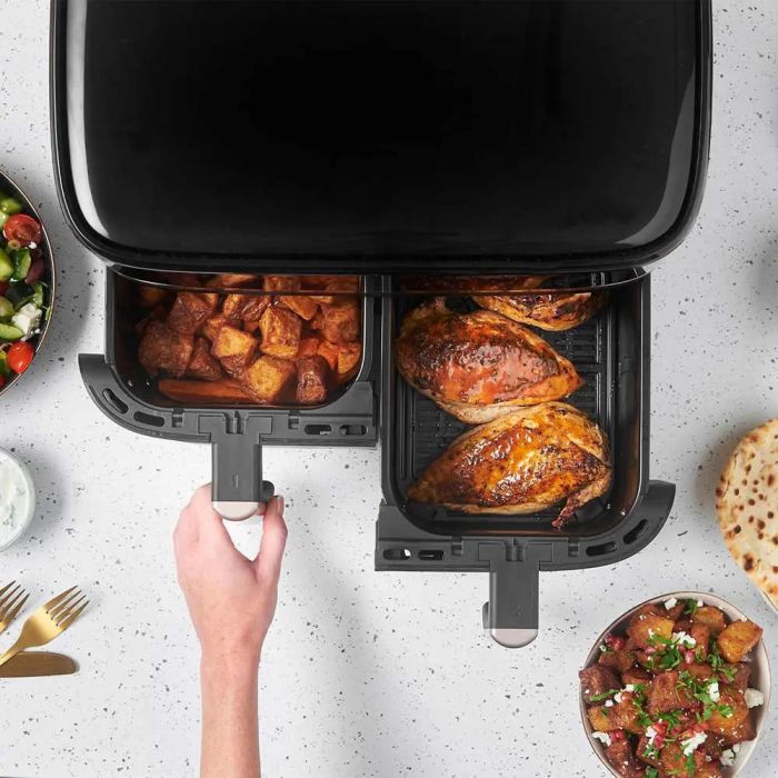 Мультипеч Russell Hobbs Satis Fry DualBaske 2800Вт, чаша-4.5/4.5л, электронное управл., 9 авто. программ, пластик, чорний