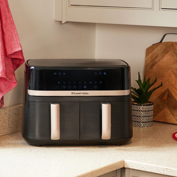 Мультипеч Russell Hobbs Satis Fry DualBaske 2800Вт, чаша-4.5/4.5л, электронное управл., 9 авто. программ, пластик, чорний