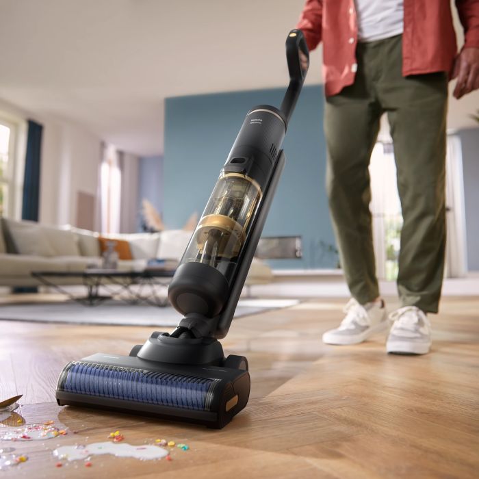 Пилосос Philips безпровідний Series 7000 AquaTrio, вологе прибирання, конт пил -0.42л, автон. робота до 45хв, PowerCyclone Aqua, чорний