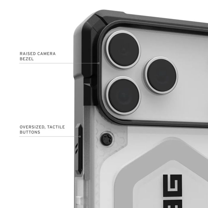 Чехол UAG для iPhone 17 Pro Max, Pathfinder Clear MagSafe, Ice/Silver