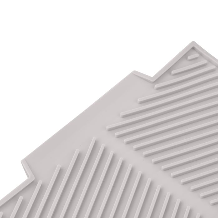 Сушилка для посуды с подставкой Ardesto Minimalism 39х25х8см, силикон, металл, серый