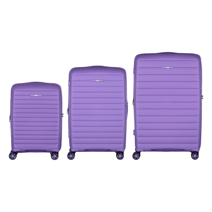 Набор чемоданов 2E, Aero, полипропилен, (L+M+S), TSA, 4 колеса, EXP, лавандовый