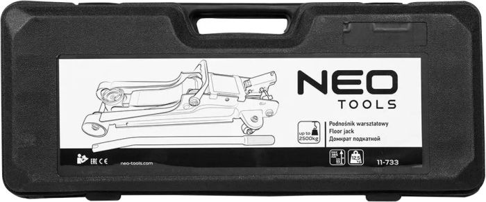 Домкрат Neo Tools, гидравлический подкатный 2.5т, 85-385мм