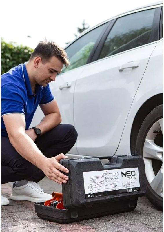 Домкрат Neo Tools, гидравлический подкатный 2.5т, 85-385мм