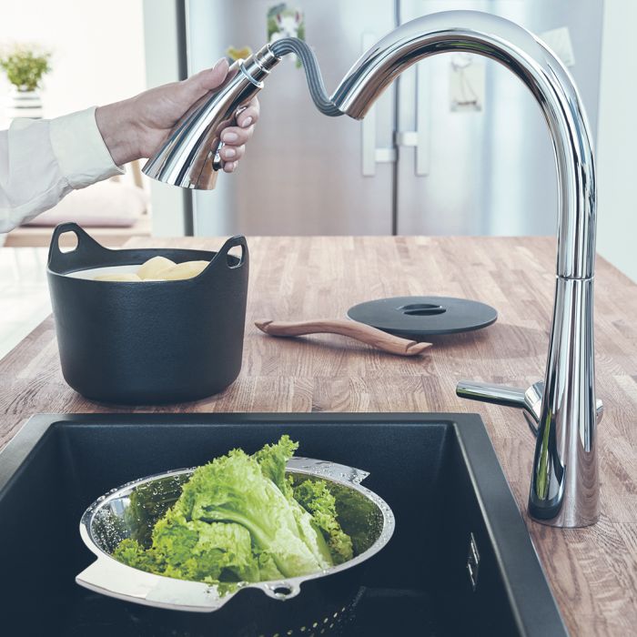 Смеситель для кухни Grohe Scala, длина излива - 214мм, поворотный, 1 рычаг, хром
