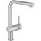Змішувач для кухні Grohe Vento, довж.виливу - 223 мм, поворотний, 1 важіль, супер сталь